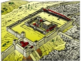 Herod`s Temple in Jerusalem in the days of Jesus, from the NW